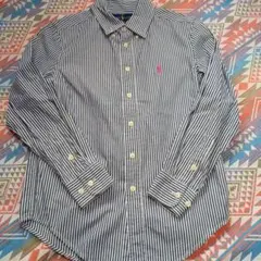 ラルフローレン Ralph Lauren ストライプ長袖シャツ 10号