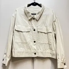 レトロガール デニムジャケット ホワイト