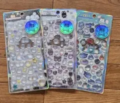 光るジュエルプチドロップシール　3枚セット