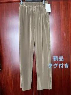 新品タグ付き　ANTIQUA アンティカ　プリーツパンツ　ウエストゴム　カーキのサムネイル