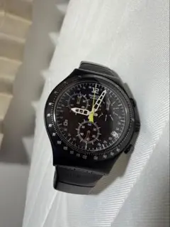 希少‼️アルミ Swatch クロノグラフ ブラック腕時計 スォッチ 379のサムネイル