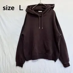 ジーユー♦︎プルオーバーパーカー XL ブラウン 裏起毛 ゆったり シンプル