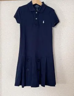 ラルフローレン ノーティカル ストレッチ メッシュポロ ドレスネイビー130cm