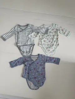 ユニクロ　UNIQLO 長袖ボディスーツ3点セット 70