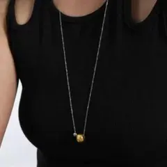 ダブルボールロングネックレス R6N015