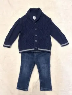 GAP ニットカーディガン デニム 세트