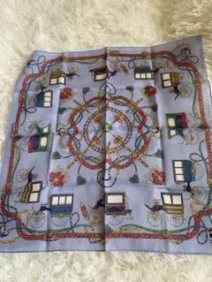 ②⭐️新品⭐️CELINE 薄紫 馬車デザイン ハンカチ