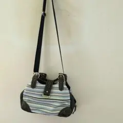 Mickey Mouse ハンドバッグ 青と白ストライプ