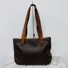 ✨CELINE✨ロゴプレート✨マカダム✨ブラウン✨M95✨PVC✨トートバッグ✨