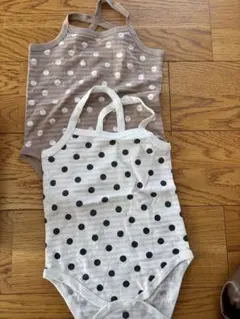 水玉模様 ベビー肌着 95cm 2枚セット