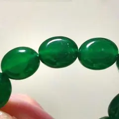 【天然石】エメラルド オーバル 10*8mm ブレスレット10014t