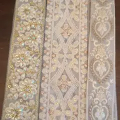 インド刺繍リボン 計1.5m 91