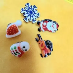 クリスマスデコレーションパーツ5個セット