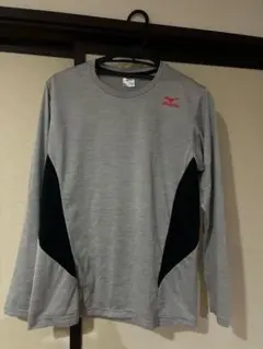 Mizuno 長袖 Tシャツ グレー