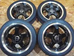 深リム5本スポーク ブラック 165/50R15 5.5J+45 軽トラ 軽箱のサムネイル