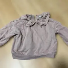 襟付きトレーナー　くすみピンク
