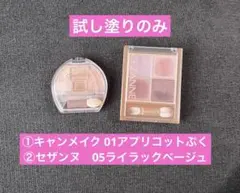 CANMAKE 01アプリコットプランぷくCEZANNE 05ライラックベージュ