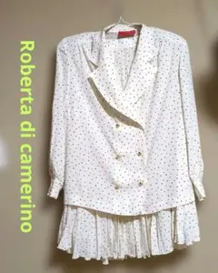 Roberta di camerinoドット柄ダブルブレスト　上下のセットアップ