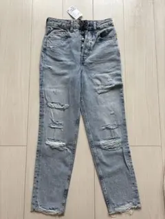 【新品タグ付】H&M ダメージデニム ライトブルー XSのサムネイル