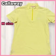キャロウェイ Callaway ゴルフ ウェア 半袖 ハーフジップ シャツ 刺繍