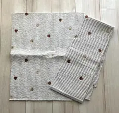 韓国ヌビ キルティング生地 くま刺繍 はぎれ ナチュラル ベビー