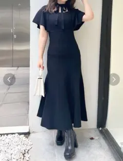 2WAYジャガードニットワンピース マーキュリーデュオ S