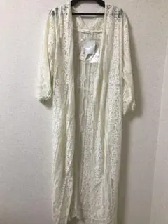 レース ロングカーディガン