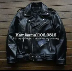 L【新品】１５万円　柔らか羊革 ダブルライダースレザージャケット ブラック