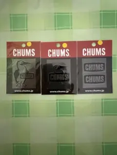 CHUMS チャムス エンボスステッカー 3枚セット ブービーバード ロゴ(黒)