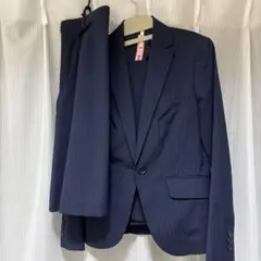 スーツカンパニー 3点セット ストライプ COOLMAX ネイビー上38下40