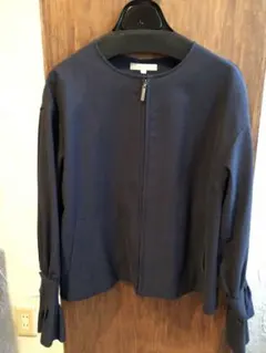 お値下げ　Nナチュラルビューティー　濃紺　一重のブルゾン ジャケット