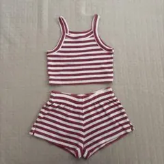 ZARAkids リブストライプ セットアップ キャミ バミューダパンツ 128