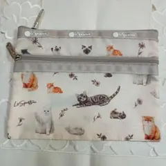 LeSportsac 猫柄ポーチ 小型