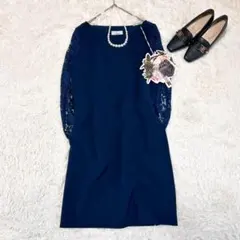 【新品未使用タグ付き】GIRL ネイビー ノースリーブドレス 結婚式 二次会