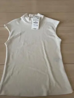ZARA 【新品】ノースリーブ ホワイト Mサイズのサムネイル