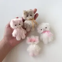 こねこセット　猫　ぬいぐるみ　作家　アートドール　アーティストベア　テディベア