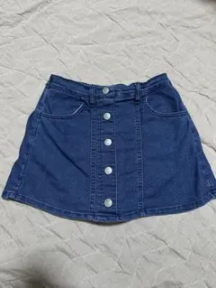 デニム ボタン付きスカート 150cm