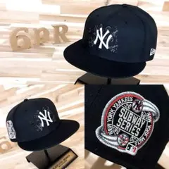 激レア【ニューエラ×ヤンキース】ミステリアス NYロゴ キャップ MLB 黒