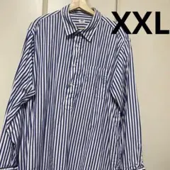UNIQLO ストライプ 長袖シャツ XXL