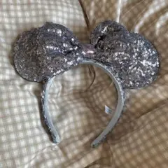 ディズニー　カチューシャ　水色スパンコール