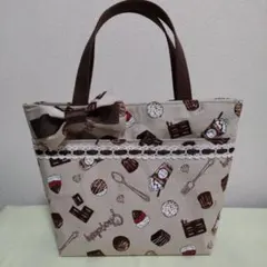 チョコレート柄トートバッグ ハンドメイド