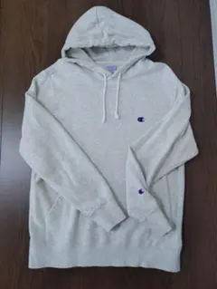 Champion X-LARGE フード付きパーカー ライトグレー