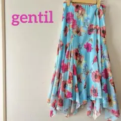 社交ダンス gentil ジャンティ　スカート 花柄 レッスンウェア