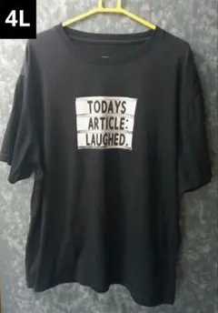 4L 黒 Tシャツ 普段 部屋着 大きいサイズ ラージサイズ 胸囲112-120