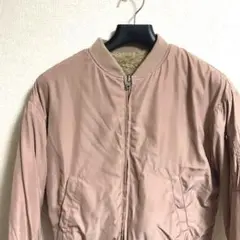 MA-1 ブルゾン ファー クロップドジャケット リバーシブル ピンク