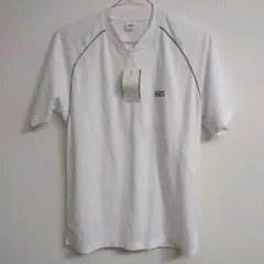 レトロ【新品未使用】アシックス　半袖　ジップアップTシャツ　サイズ: O