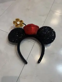 ミニーマウススパンコールカチューシャ