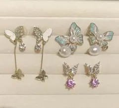 バタフライピアス 3点セット