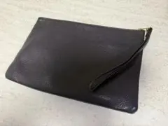 Horween社 クロムエクセル ポーチ 小物入れ 黒 茶芯 14×23cm - メルカリ