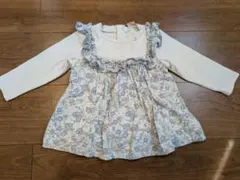 Petitmine　フリル付き花柄長袖トップス　90